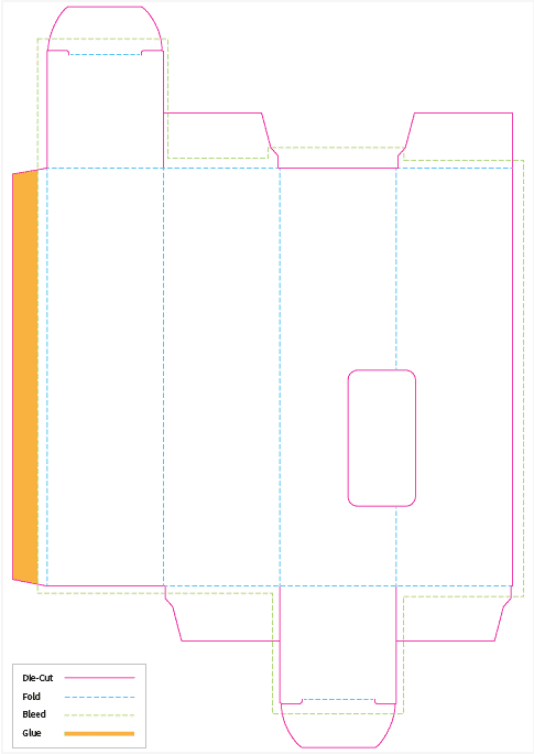 packaging dieline template example